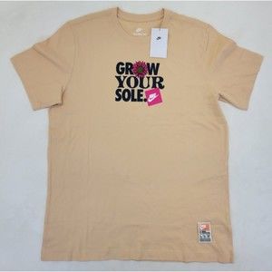 Nike Grow Your Sole Peach Pink Size Large Mens Sportswear T Shirt DQ1033-407
